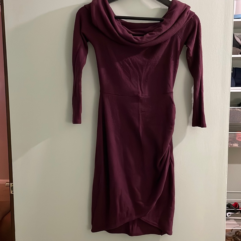 Charlotte Russe Maroon Sweater Dress